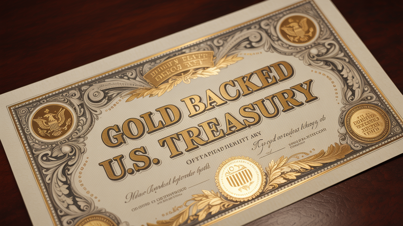 Gold-backed US Treasuries concept — 50-year bond tied to gold